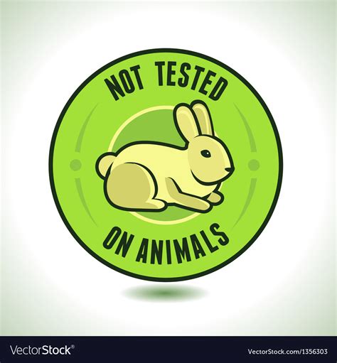 Not Tested On Animals Label Royalty Free Vector Image