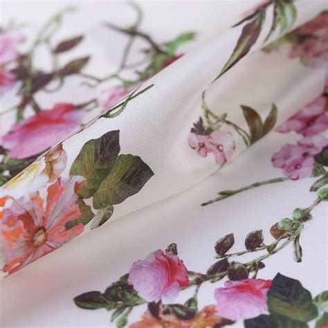 12 Momme Floral Silk Organza Fabric Fashion Fabricflower Etsy
