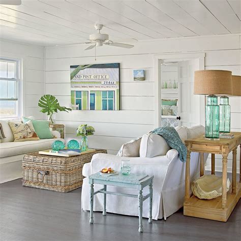48 Living Rooms With Coastal Style Beach Cottage Style