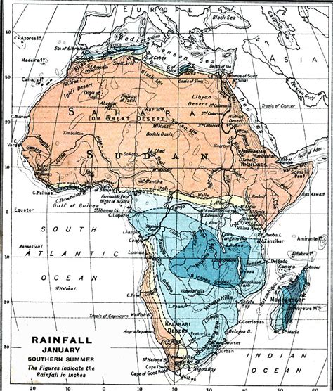 Formally, a wider study includes water falling as ice crystals, i.e. Rainfall in Africa in January