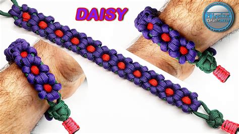 How To Make Paracord Bracelet Daisy Beautiful Flowers Macrame Bracelet