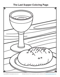 Bible Coloring Pages for Kids | The Last Supper