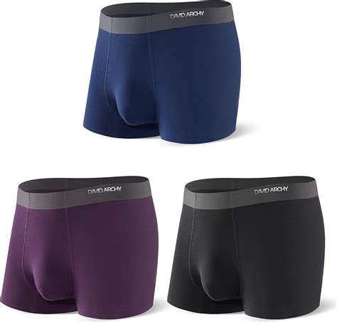 David Archy Mens 3 Pack Luxury Micro Modal Underwear Breathable Ultra