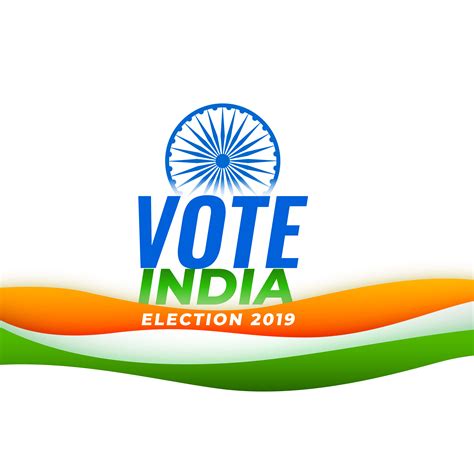 Vote India Election Background With Indian Flag Download Free Vector