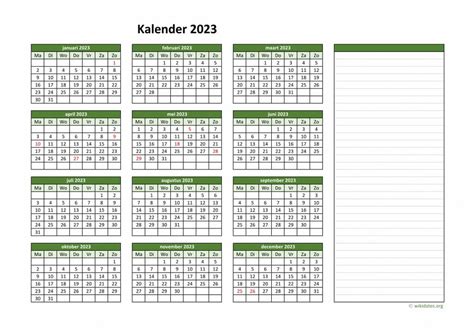 Kalender 2023 Niederlande Mit Feiertagen