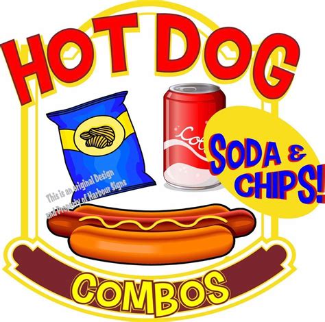 Hot Dogs Soda Combos Decal 14 Restaurant Food Truck Concession Vinyl