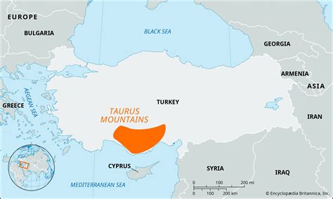 Taurus Mountains Anatolia Mediterranean Fertile Plain Britannica