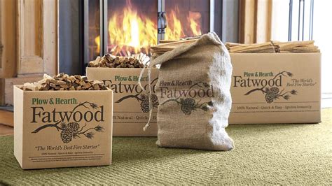 Plow And Hearth Boxed Fatwood Fire Starter All Natural Organic Resin Rich