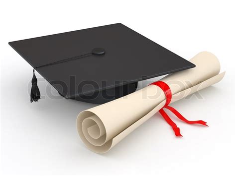 Graduation Hut Und Diplom 3d Stock Bild Colourbox