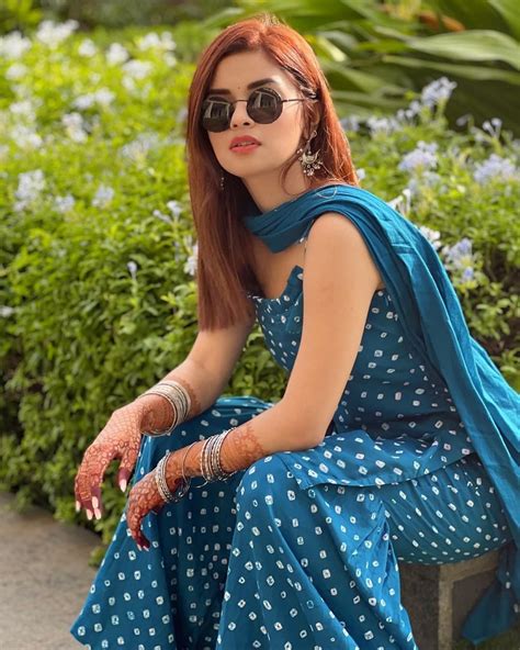 Photo Gallery Avneet Kaur Wreaked Havoc In A Blue Traditional Dress See Her Glamorous Pics