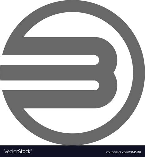 Circle Letter B Logo Royalty Free Vector Image