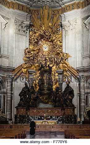 The chair of saint peter (latin: Cathedra Petri, Chair of Saint Peter with glory, apse, St ...