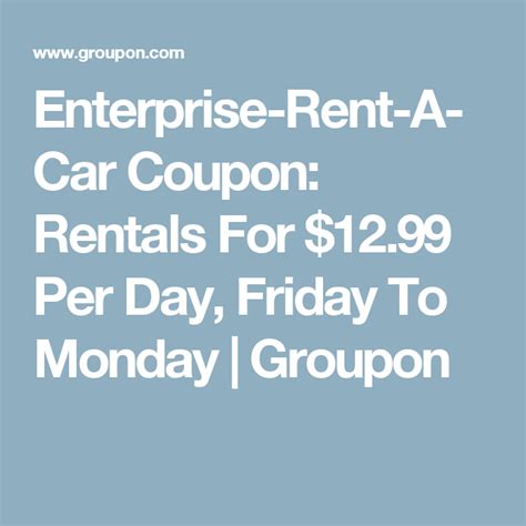 It´s so smart, it knows when you're abroad.affordable and easy to understand! Enterprise-Rent-A-Car Coupon: Rentals For $12.99 Per Day ...
