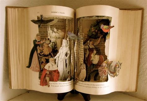Altered Book Grimms Fairy Tales 35000 Via Etsy Book Sculpture