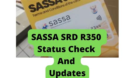 Sassa Srd R350 Status Check Online Apply For This
