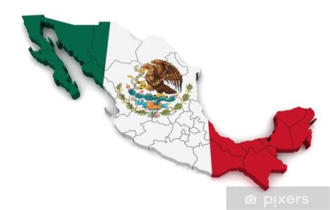 Fotomural 3d Mapa De México Pixerses