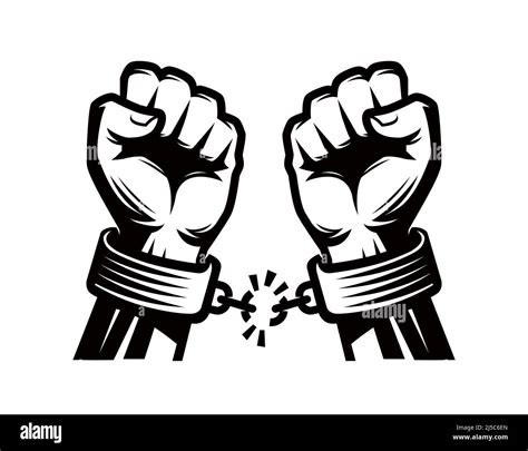 Liberty breaking chains Cut Out Stock Images & Pictures - Alamy