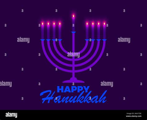 feliz hanukkah menorah con nueve velas es un símbolo de la fiesta judía luz de velas menorah