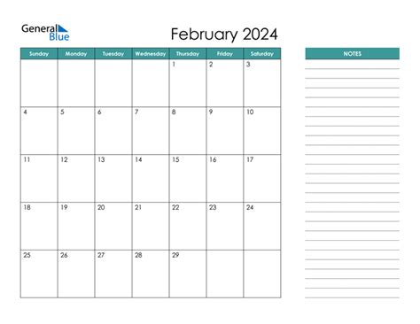 February 2024 Calendar Pdf Word Excel