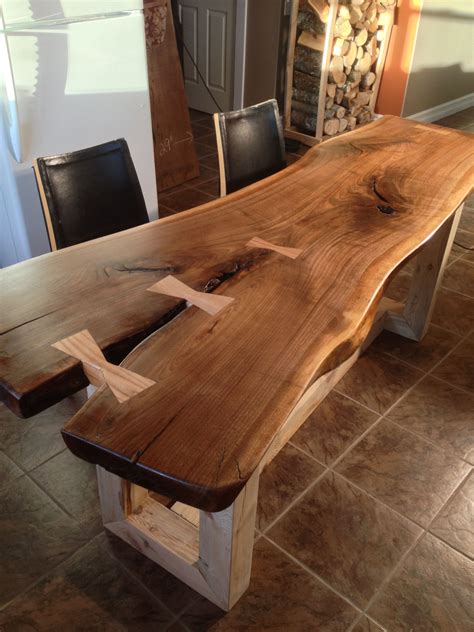 Live Edge Table Dining Rooms Rustic Live Edge Dining Table Rustic