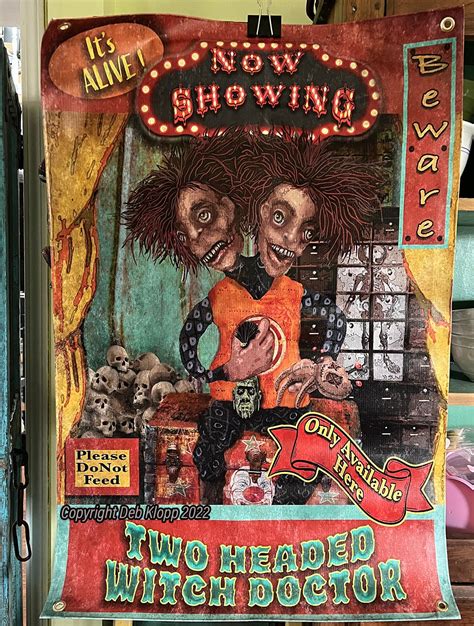 Conjoined Twins Vintage Style Freak Show Carnival Banner Etsy