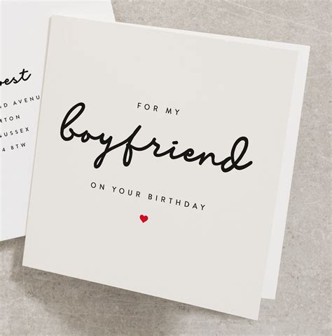 Boyfriend Birthday Card For My Boyfriend On Your Birthday Etsy Uk