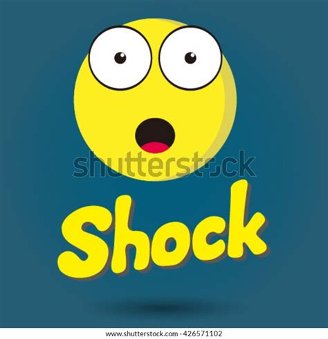 Shock Emoticon Isolated Vector Illustration Stock Vector Royalty Free
