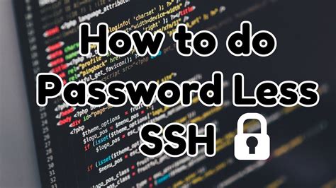 How To Do Passwordless SSH Using Ssh Copy Id Command YouTube