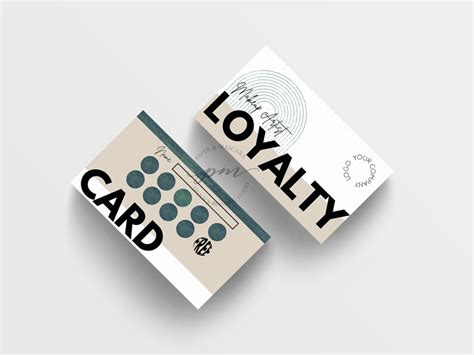 Editable Loyalty Card Template Modern Editable Reward Punch Etsy