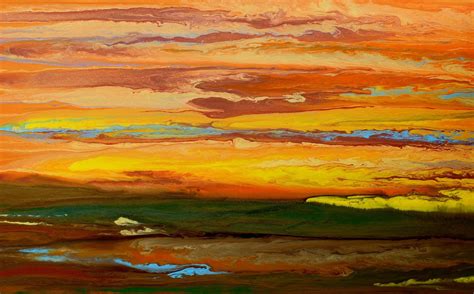 Daily Painters Of Colorado Contemporary Abstract Landscape Sunset Art