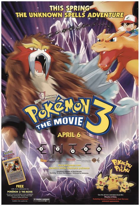 Pokemon 3 The Movie 2001 Original Movie Poster Fff 71115