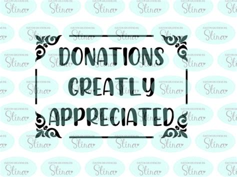 Thank You For Your Donation Donations Appreciated Girl Etsy