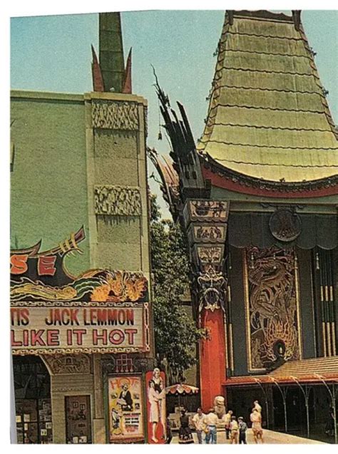 Vintage Postcard Graumans Chinese Theatre Hollywood Blvd Ca Some Like