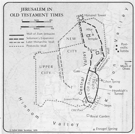 Map Of Jerusalem In Old Testament Times Scripture Mastery Ancient