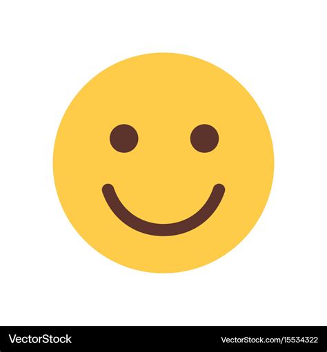 Yellow Smiling Cartoon Face Emoji People Emotion Vector Image