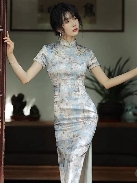 Cheongsam Chinese Qipao Dress Traditional Chinese Etsy Canada