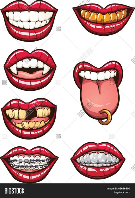 Cartoon Mouths Vector And Photo Free Trial Bigstock