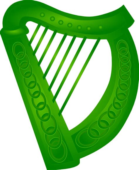 Irish Harp Green Clip Art At Vector Clip Art Online