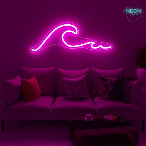 Wave Neon Light Sign Led Custom T Unique Hand Crafted Etsy