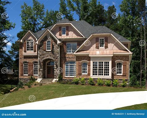 Model Luxury Home Exterior Front View Driveway Stock Image Image 9646331