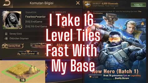 With My Base Fast Take Lvl Tiel Last Shelter Survival Youtube