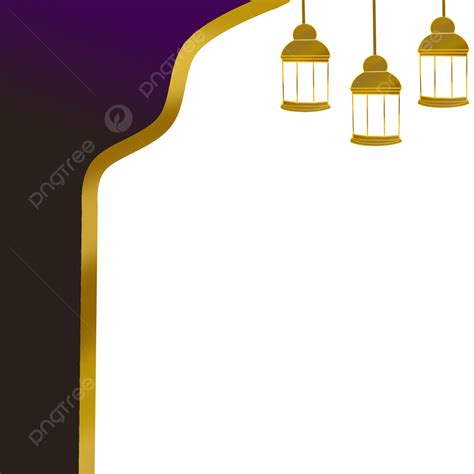 Islamic Lanterns Hd Transparent Islamic Border With Lantern Ramadhan