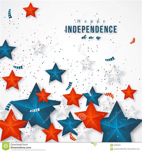 American Independence Day Stock Illustration Illustration Of Card