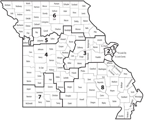 2nd Congressional District Missouri Map Map