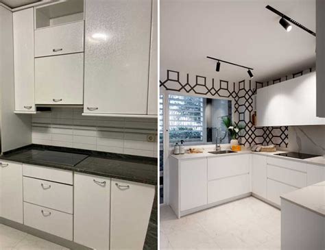 El antes y después de la decoración de interiores de una casa moderna de estilo atemporal Foto