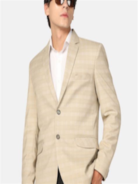 Buy Tahvo Checked Single Breasted Blazers Blazers For Men