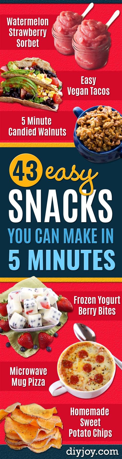 43 Simple Snacks To Make In Less Than 5 Minutes