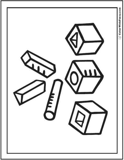 6 3D Shapes Coloring Pages  Free Printable Coloring Pages