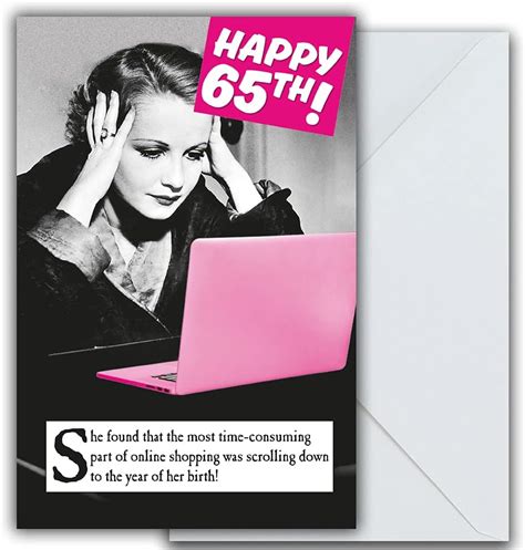 65th Birthday Card For Her Funny 65th Birthday Card Women Happy 65th Birthday Card Her 65th