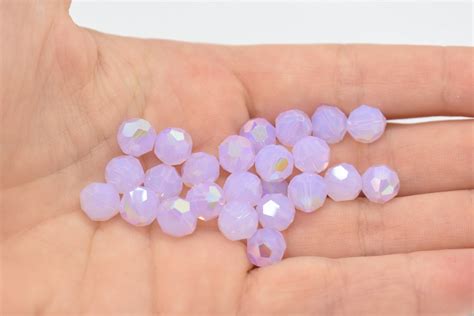 Violet Opal Ab 5000 Light Purple Swarovski Crystal Round Beads 6mm